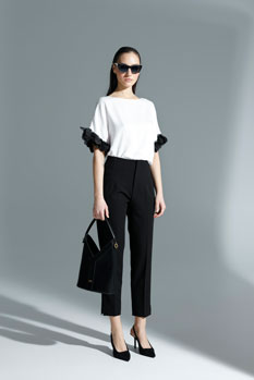 Elegantna bluza sa dekorativnim rukavima Tiffany Production